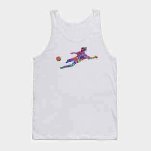 Soccer player girl watercolor Tank Top